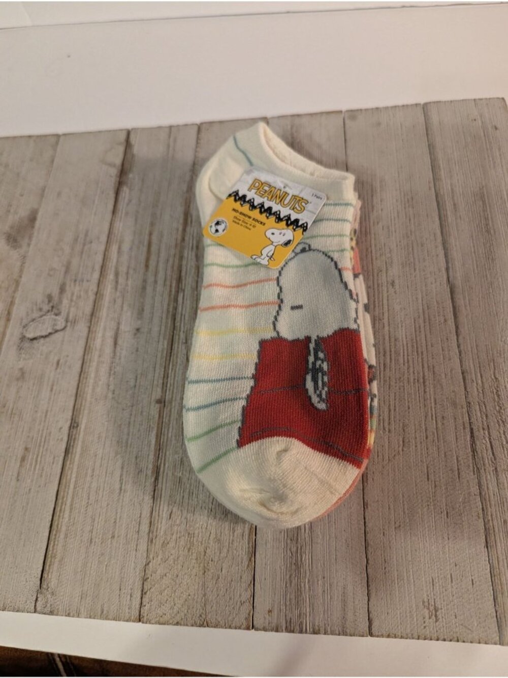 Peanuts Snoopy Low Cut Socks Shoe Size 4-10 Set of 3 Pairs